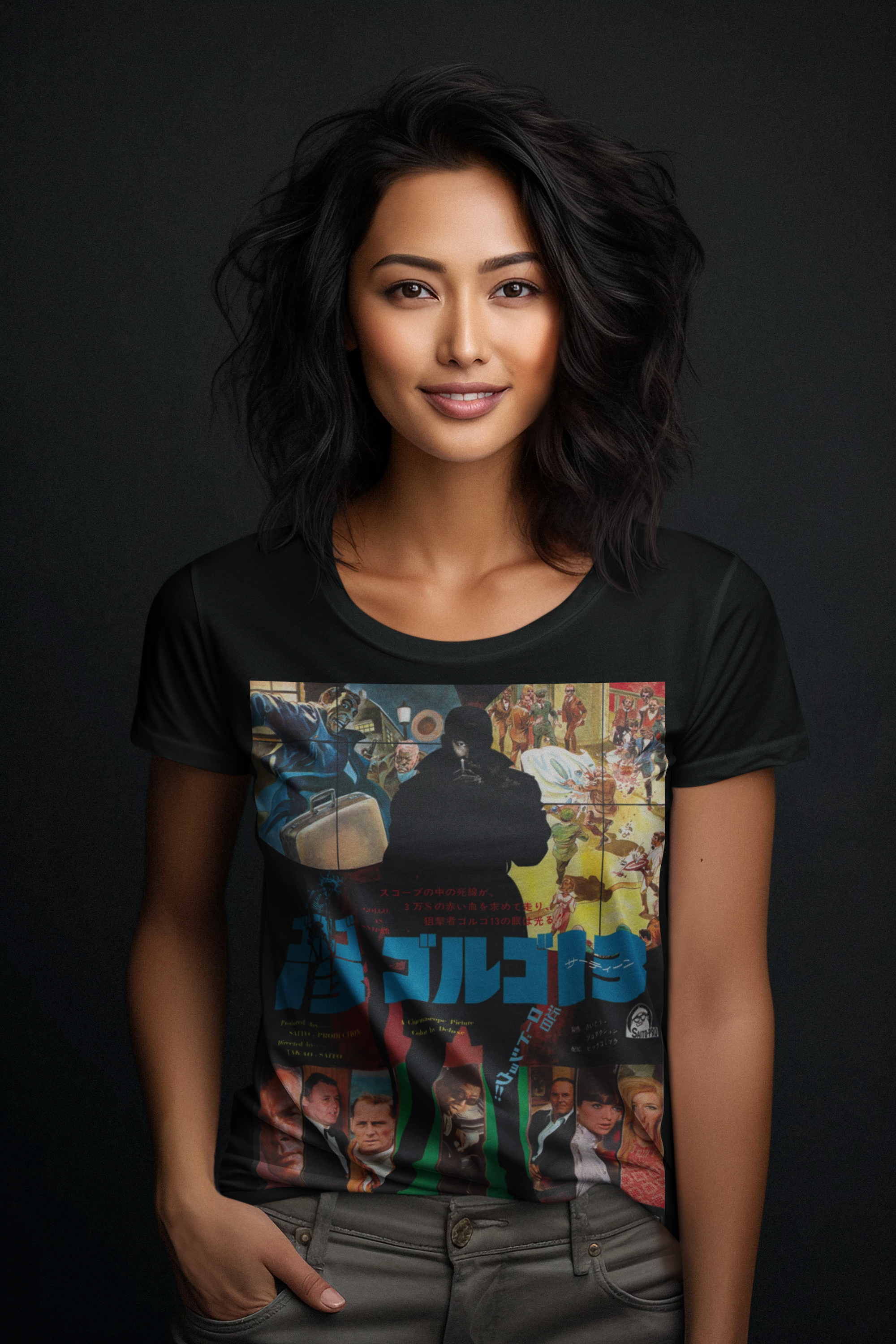 Golgo 13 Graphic Tee - Retro Punk Design 