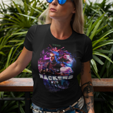 Hackers 1995 Graphic T-Shirt | Retro Cyberpunk Polyester Movie Tee | RetroPunkDesign