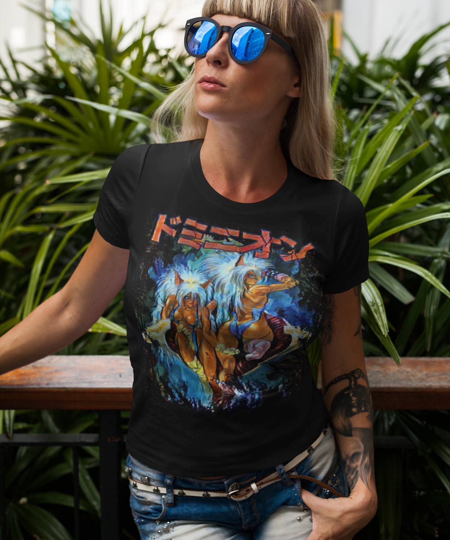 Dominion Tank Police Puma Sisters Graphic T-Shirt  80s Anime Tee