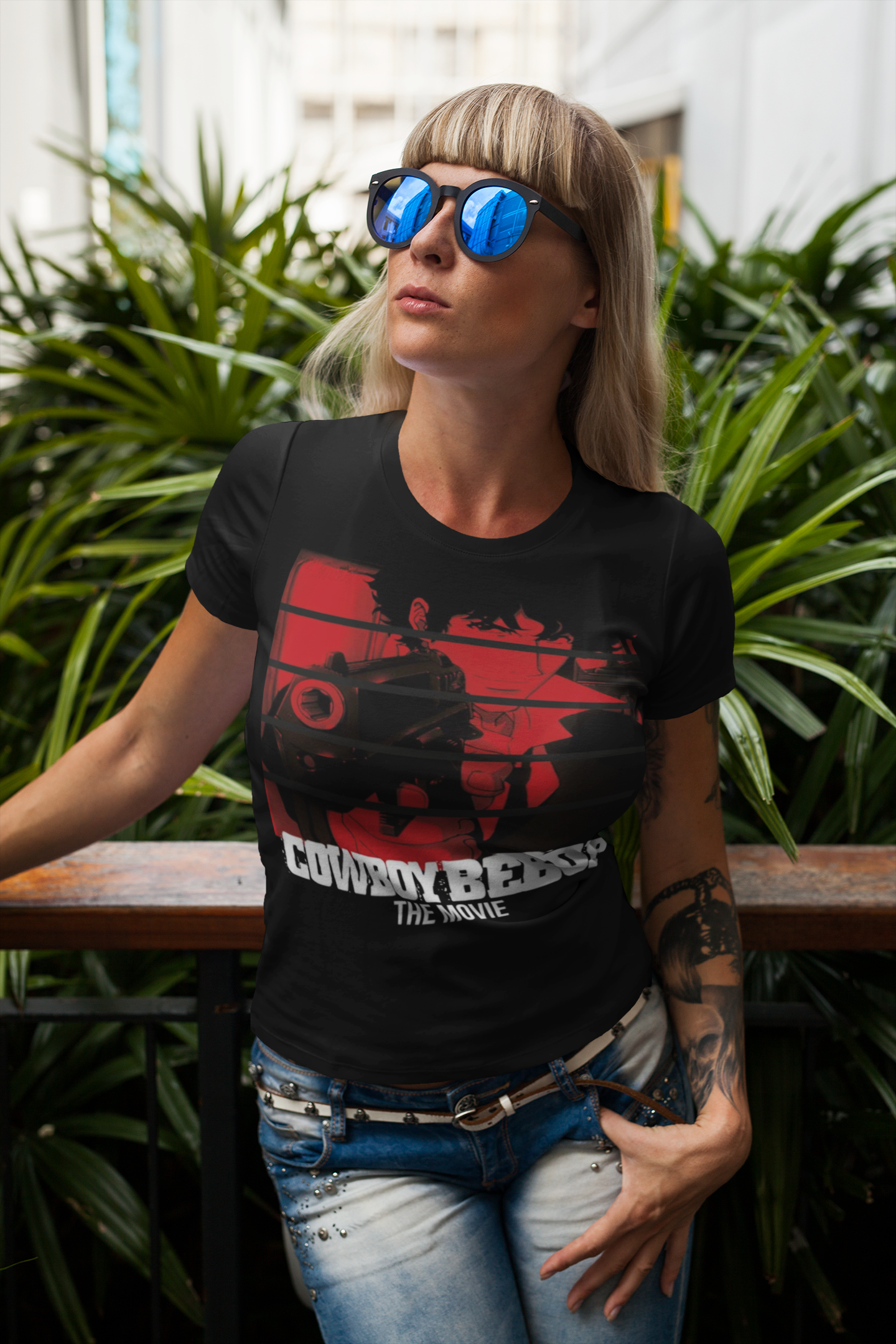 Cowboy Bebop Spike Spiegel Graphic T-Shirt | Retro Anime Space-Noir Tee | RetroPunkDesign - Retro Punk Design 