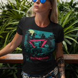 Predator 1987 Arnold Schwarzenegger Graphic T-Shirt | Retro Action Sci-Fi Polyester Tee | RetroPunkDesign - Retro Punk Design 