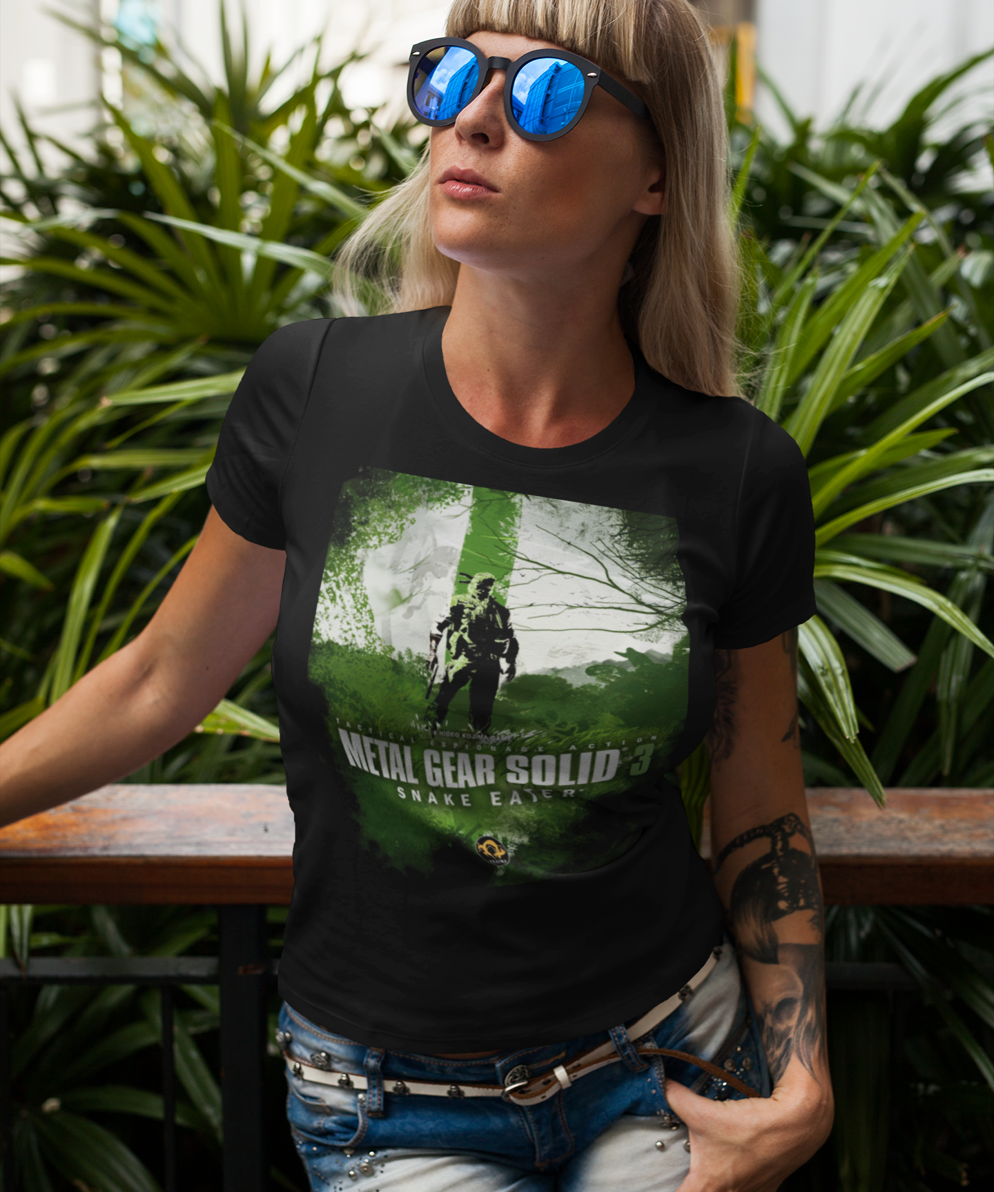 Metal Gear Solid 3 Graphic T-Shirt | Snake Eater Retro Stealth Action Tee | RetroPunkDesign