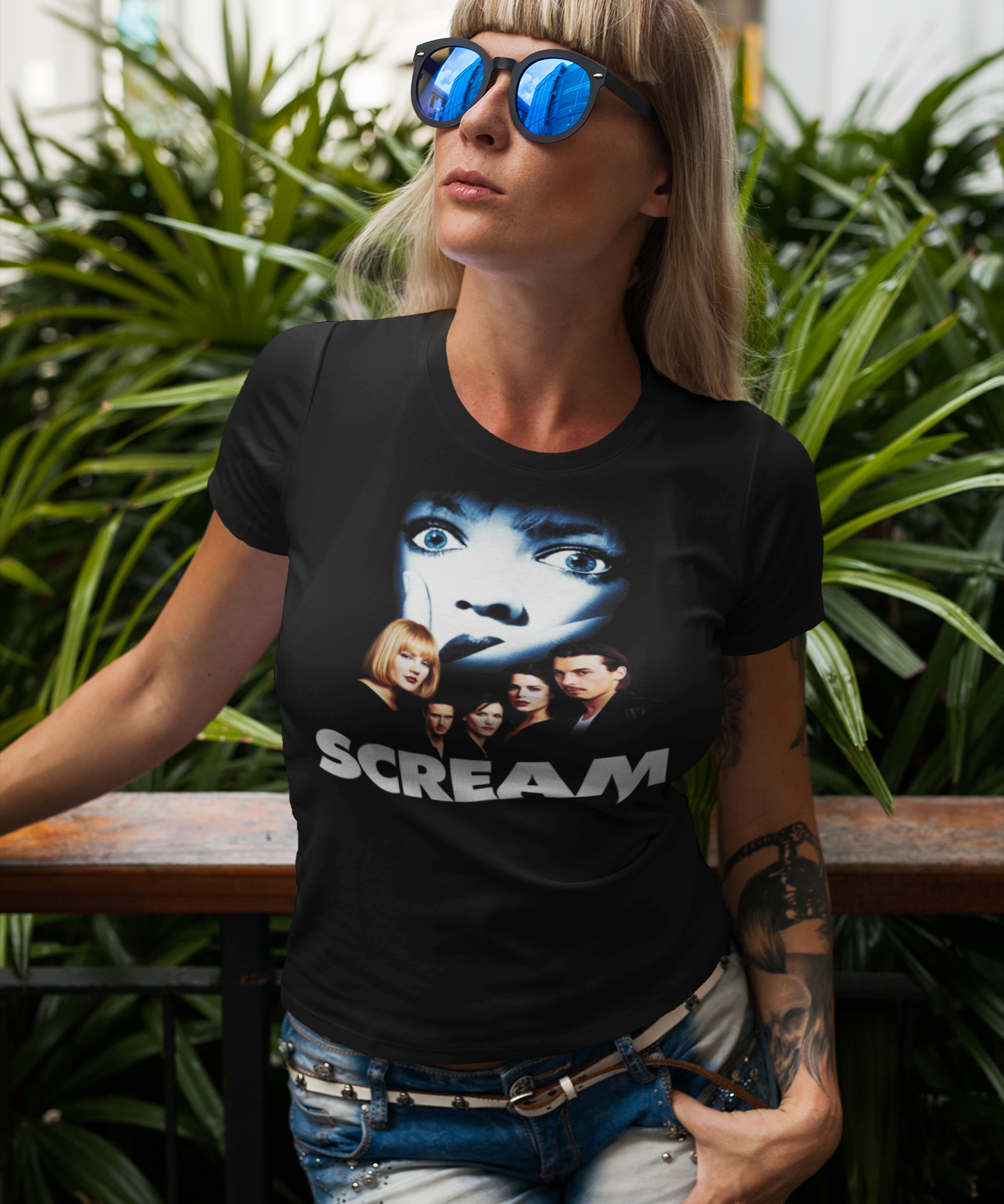 Scream 1996 Graphic T-Shirt  Ghostface Horror Movie Tee  Retro Slasher Film Apparel