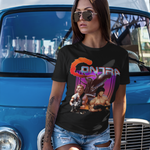 Contra NES Graphic T-Shirt | Arnold Schwarzenegger Sylvester Stallone Retro Gaming Tee | RetroPunkDesign - Retro Punk Design 