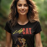 Lily C.A.T. Anime Graphic T-Shirt  Retro 80s Sci-Fi Horror Tee |