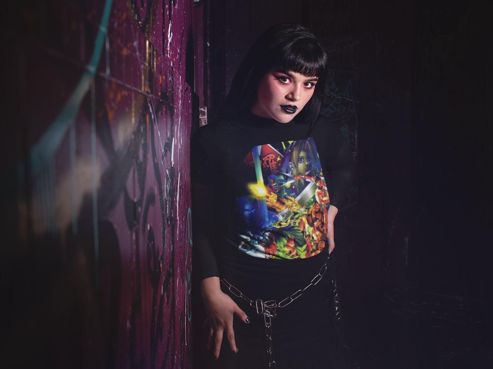 RetroPunkDesign Final Fantasy VII Graphic T-Shirt Retro JRPG Main Characters Gaming Tee - Retro Punk Design 