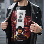 The Good The Bad and The Ugly Graphic T-Shirt | Clint Eastwood Retro Western Polyester Tee | RetroPunkDesign - Retro Punk Design 