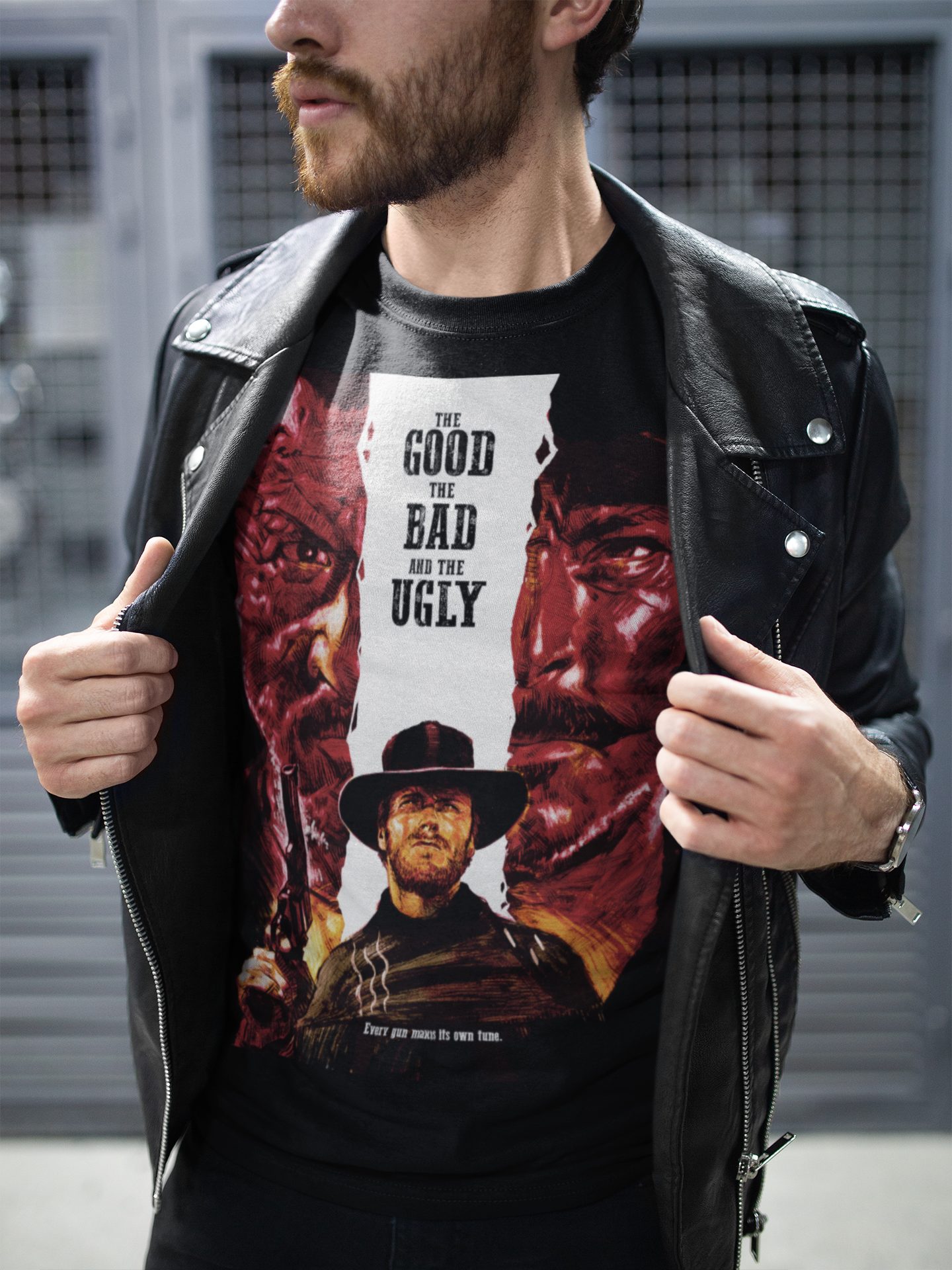The Good The Bad and The Ugly Graphic T-Shirt | Clint Eastwood Retro Western Polyester Tee | RetroPunkDesign - Retro Punk Design 