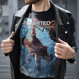 Uncharted 2: Among Thieves Graphic T-Shirt | PlayStation Adventure Game Tee | RetroPunkDesign