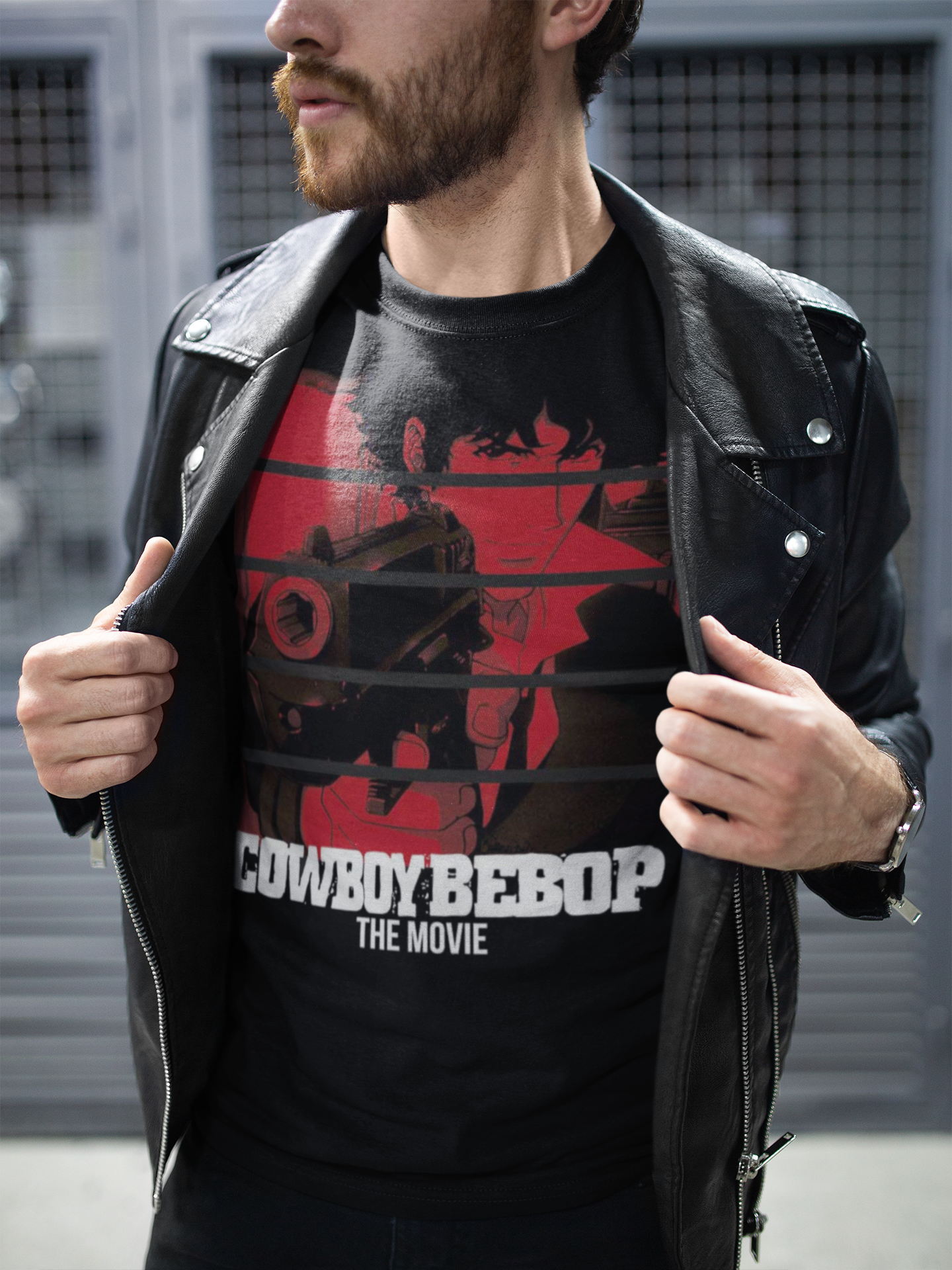 Cowboy Bebop Spike Spiegel Graphic T-Shirt | Retro Anime Space-Noir Tee | RetroPunkDesign - Retro Punk Design 