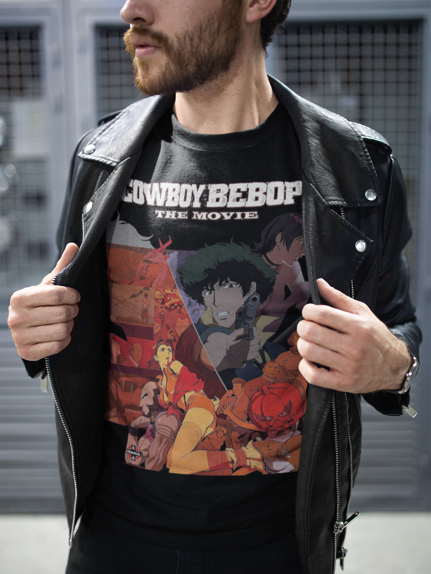 Cowboy Bebop The Movie Graphic T-Shirt | Retro Anime Sci-Fi Action Tee | RetroPunkDesign - Retro Punk Design 