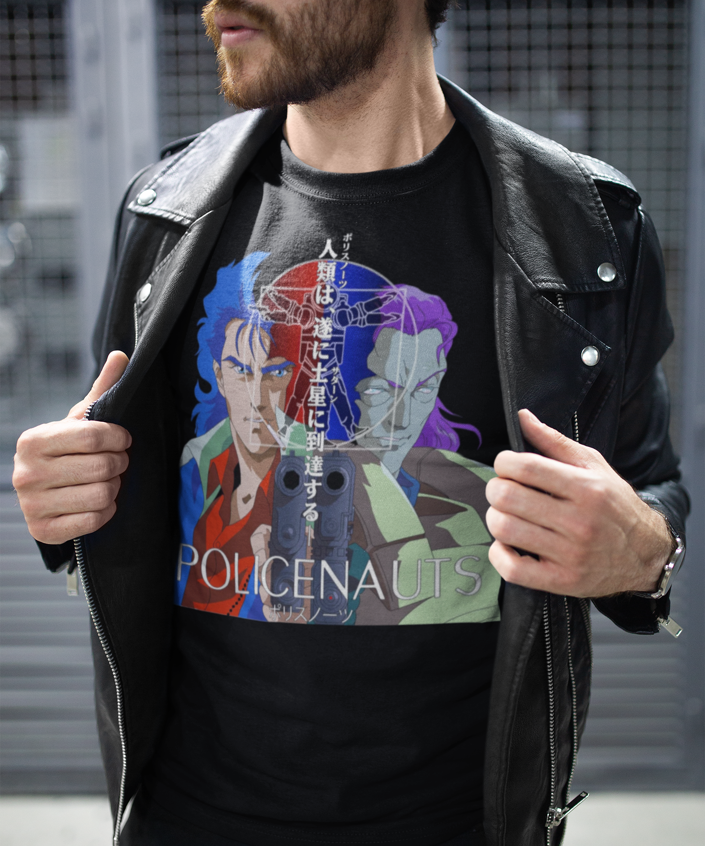 Policenauts Graphic T-Shirt | Hideo Kojima Retro Anime Sci-Fi Tee | RetroPunkDesign