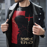 Cowboy Bebop Spike Spiegel Graphic T-Shirt | Retro Anime Tee | Space Bounty Hunter Apparel | RetroPunkDesign