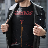 Cowboy Bebop Spike Spiegel Graphic T-Shirt | Retro Anime Sci-Fi Polyester Tee | RetroPunkDesign - Retro Punk Design 
