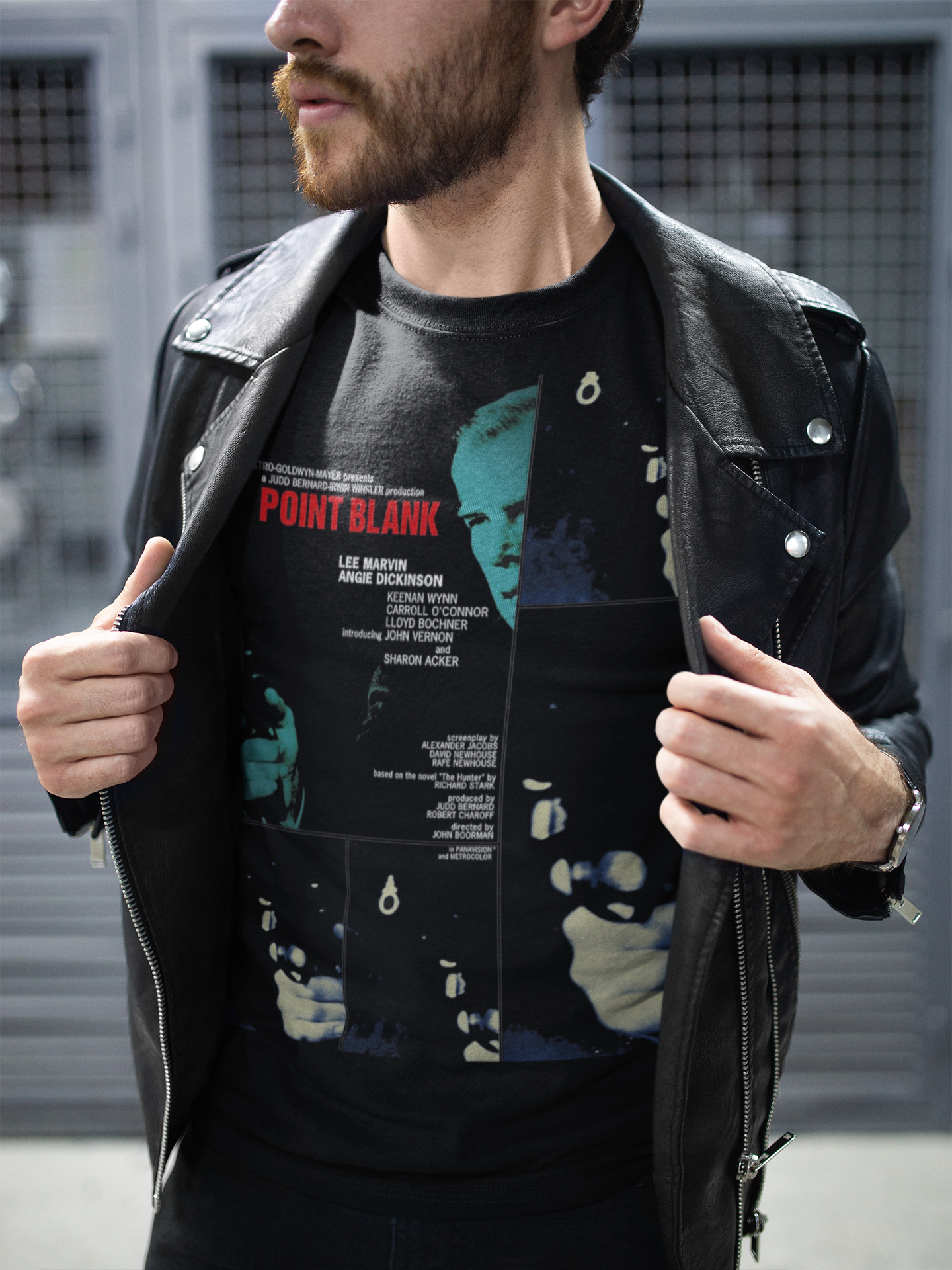 Point Blank 1967 Graphic T-Shirt | Lee Marvin Retro Crime Noir Polyester Tee | RetroPunkDesign - Retro Punk Design 