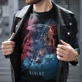 Aliens 1986 Graphic T-Shirt | Classic Sci-Fi Movie Tee | James Cameron Action Horror Apparel | RetroPunkDesign