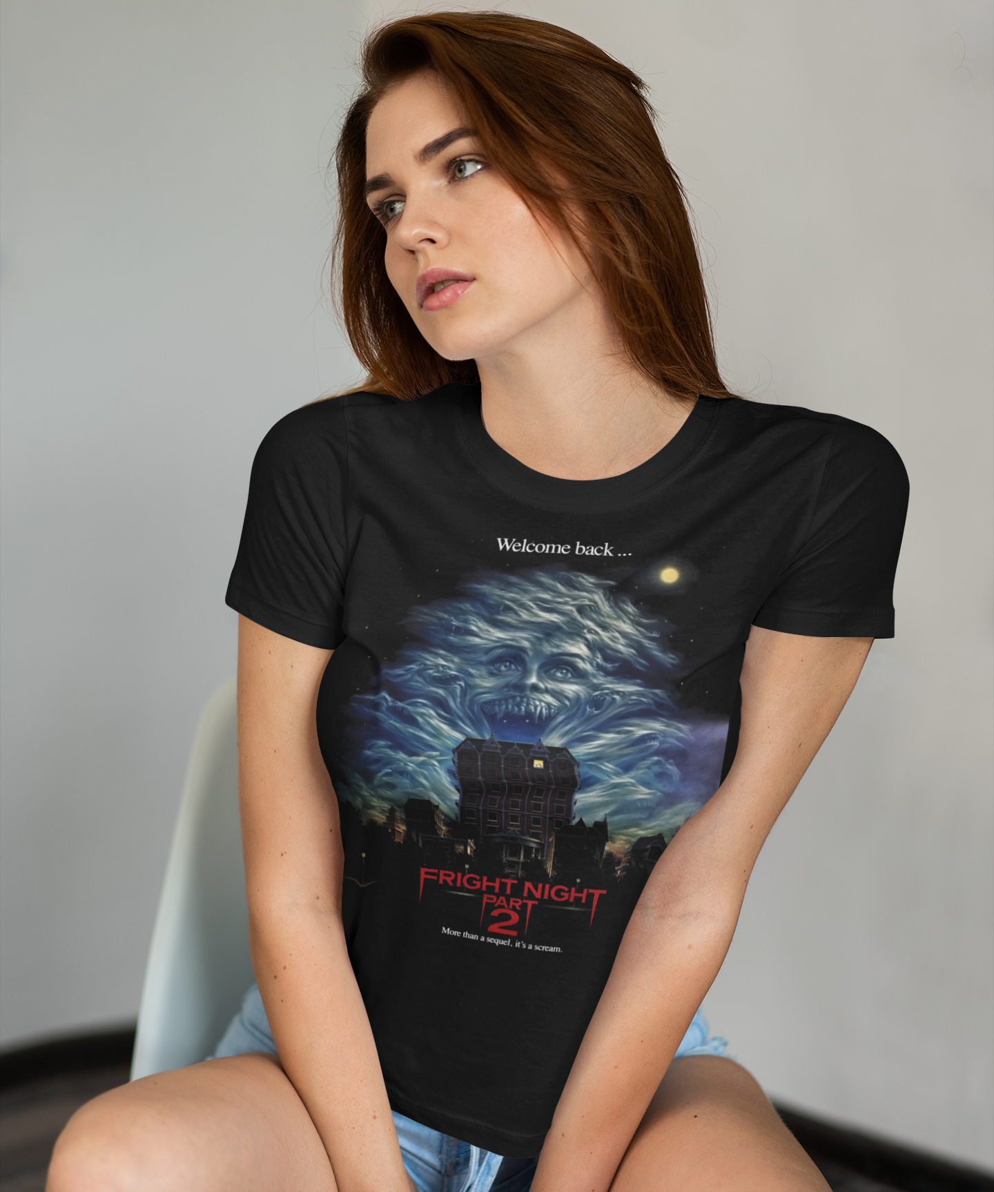 Fright Night Part 2 1988 Graphic T-Shirt | 80s Vampire Horror Movie Tee | RetroPunkDesign