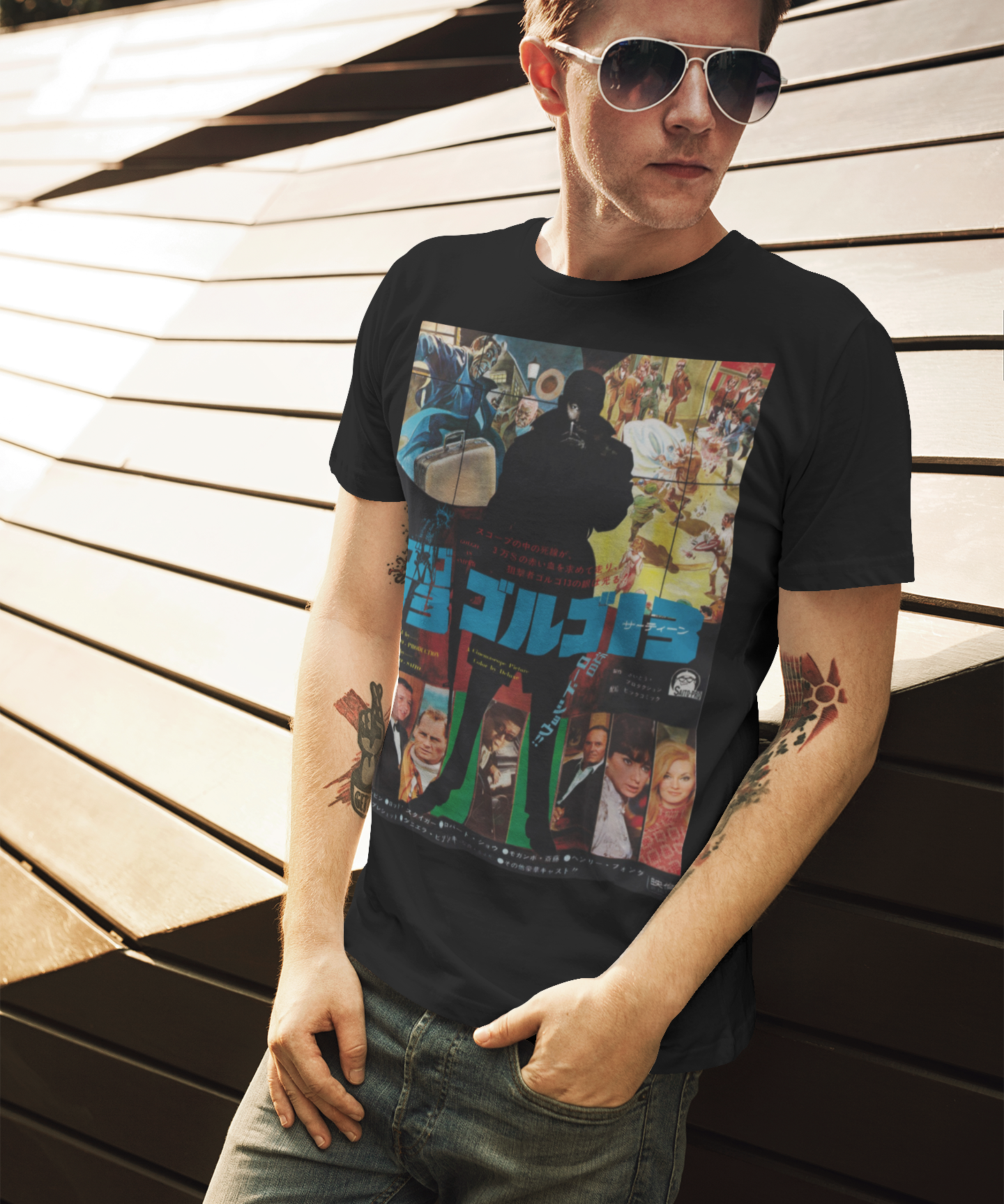 Golgo 13 Graphic Tee - Retro Punk Design 