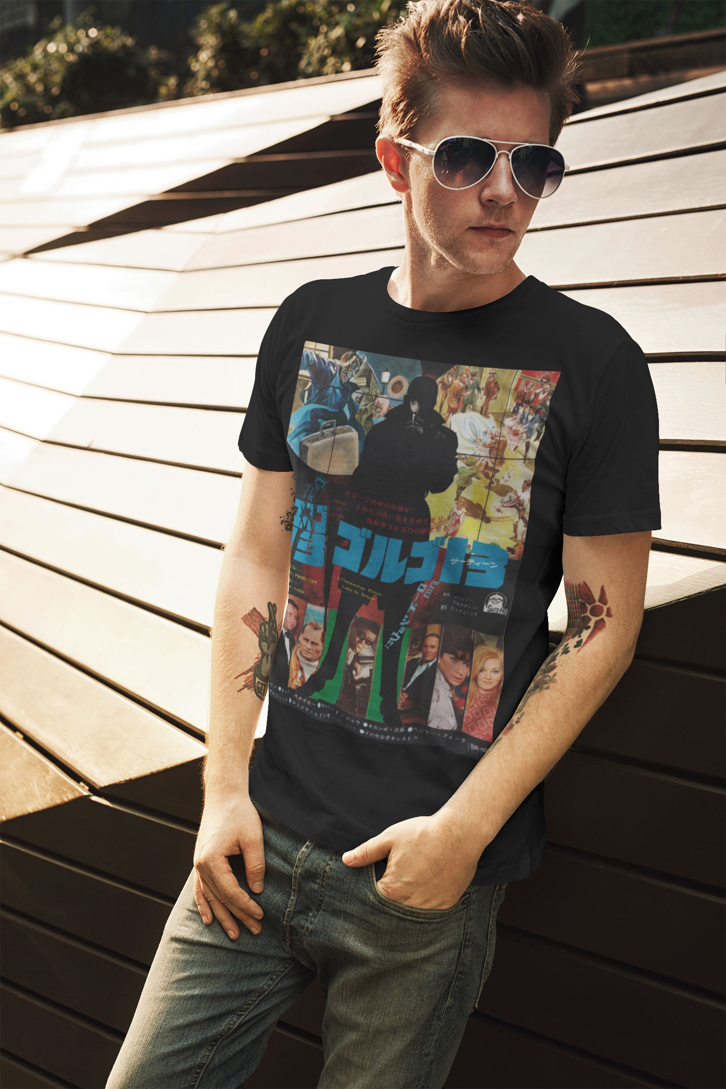 Golgo 13 Graphic Tee - Retro Punk Design 